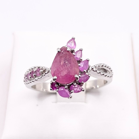 Size 9 Ruby Gemstones 825 Sterling Silver Ring
